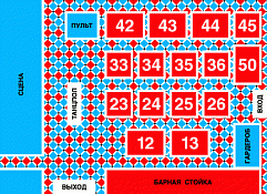 План концертного зала, клуб-ресторан Гоголь, г. Москва