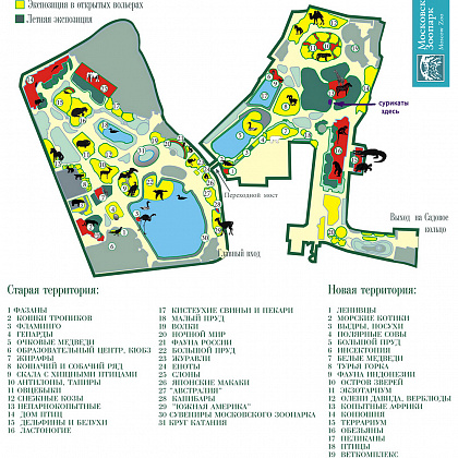 Схема - Московский зоопарк