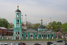 Входная группа Храм Живоначальной Троицы в Карачарово. Москва, Рязанский проспект,  3, корпус  1