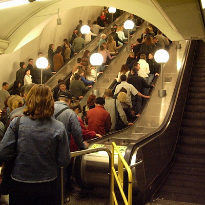 Эскалатор в Московском метро.